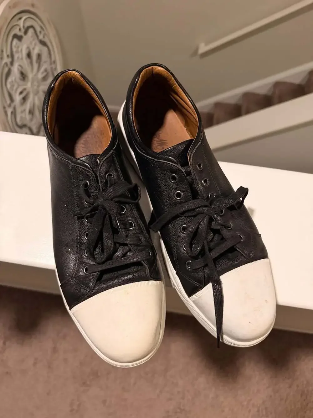 Johnston & Murphy Luther Perforated Leather Low Top Sneaker (Men)